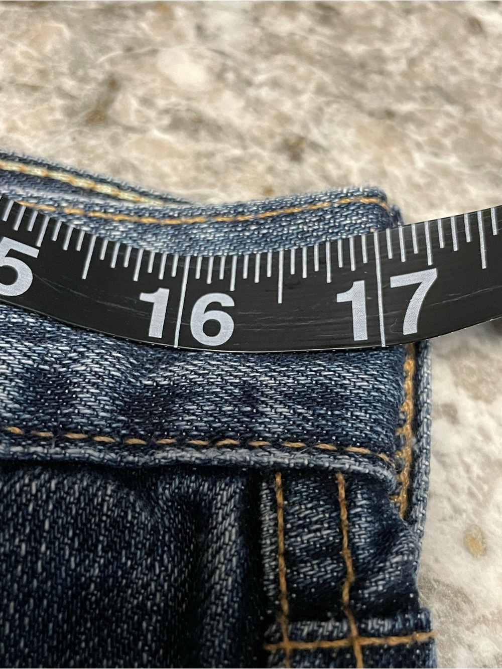 7 For All Mankind Dark Blue Wash Denim Jeans Women’s Size 33 - Picture 14 of 16